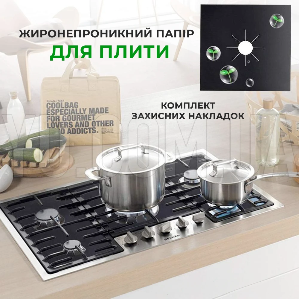 Комплект защитных накладок для плиты с антипригарным покрытием, жиронепроницаемая бумага